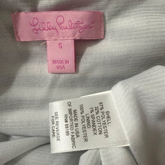 Lilly Pulitzer Dress Women's Small Briella Ottoman Stripe Cap Sleeve Zip Back - Picture 13 of 16